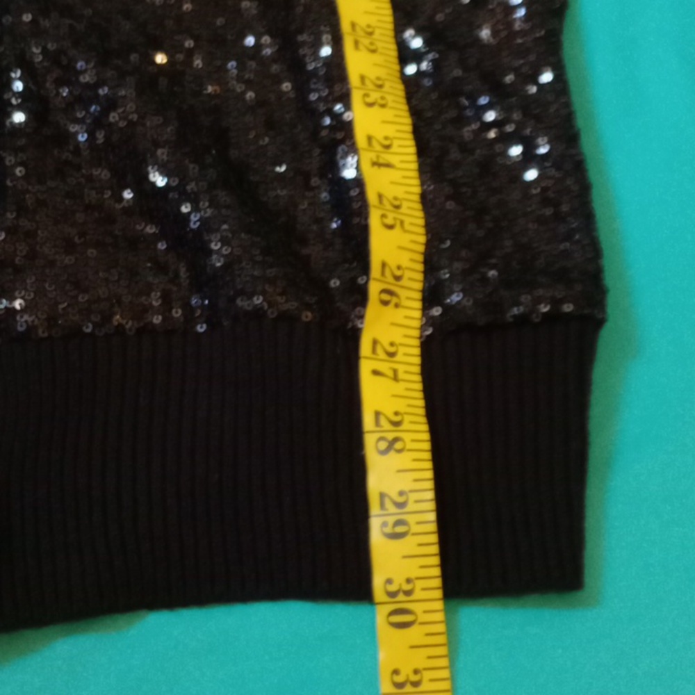INC International Concepts Black Sequin Cardigan - Picture 9 of 11